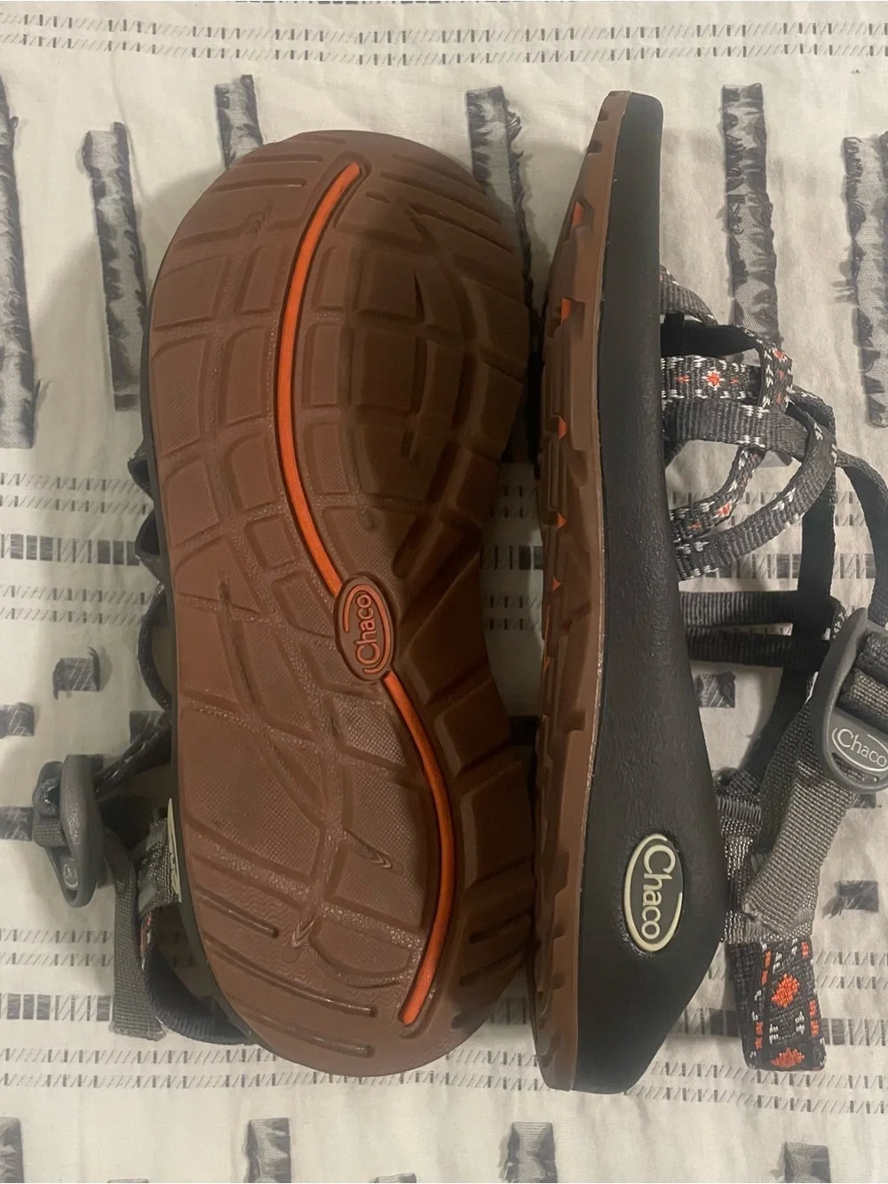 Chaco Women’s ZX/2 Classic Sandals with Gray & Orange Pattern